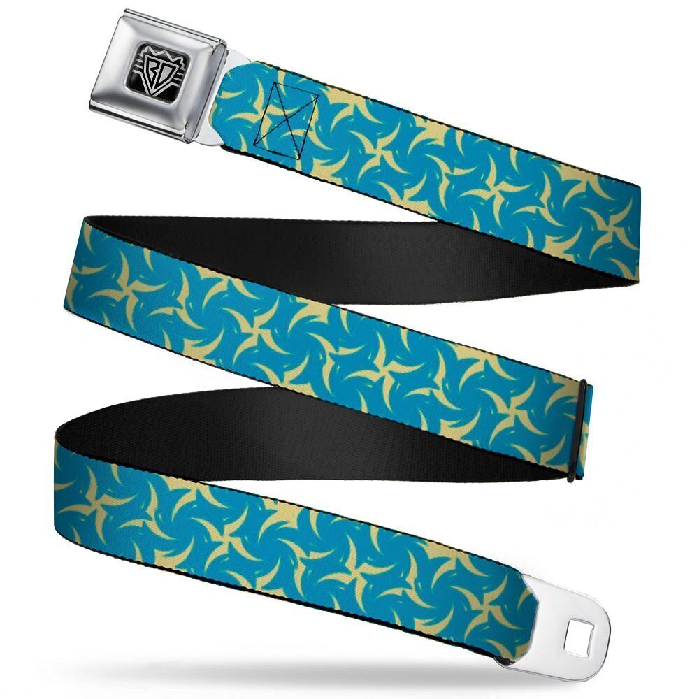 4325 Unisex-Adult's Seatbelt Belt Pinwheel Regular Plumes Beige/Turquoise